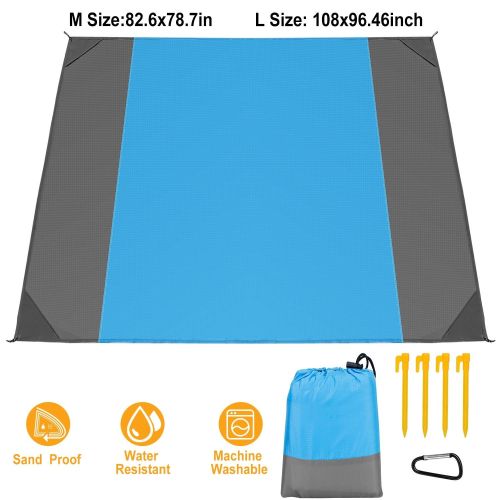 108x96.46in Sand Proof Picnic Blanket Water Resistant Foldable Camping Beach Mat 108x96.46in Sand Proof Picnic Blanket Water Resistant Foldable Camping Beach Mat